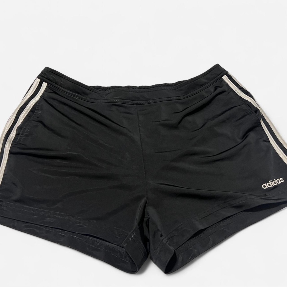Adidas Black Athletic Shorts Lightweight Elastic Waist
